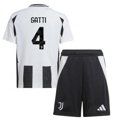 Juventus Federico Gatti #4 Hemmakläder Barn 2024-25 Kortärmad (+ Korta byxor)